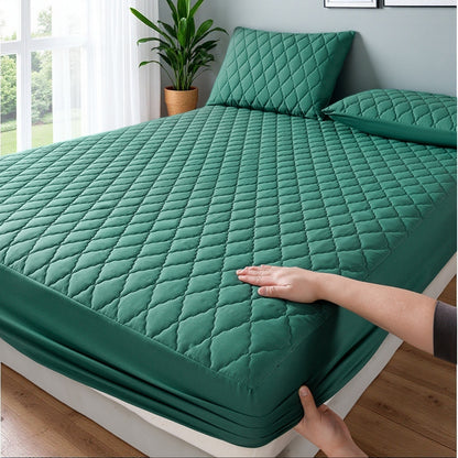 1pc Guaranteed High Quality Fitted Sheet Mattress Protector: Deep Pocket, Heavy Duty, Silent Comfort (Machine Washable)