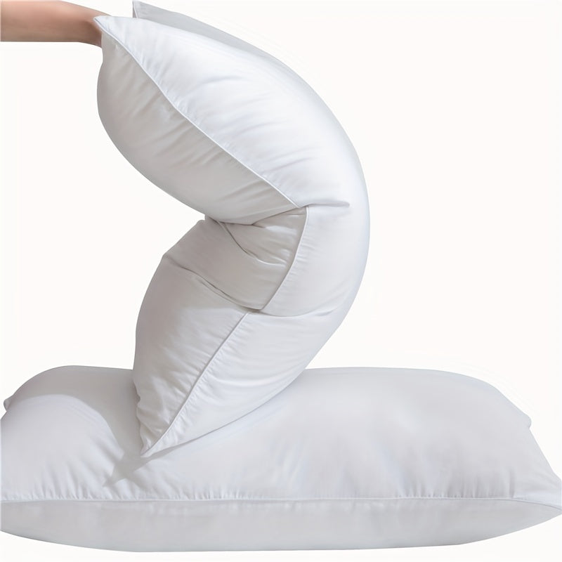 2pcs Microfiber White Full Size Suitable for Back Sleepers Full Size Pillow Inserts