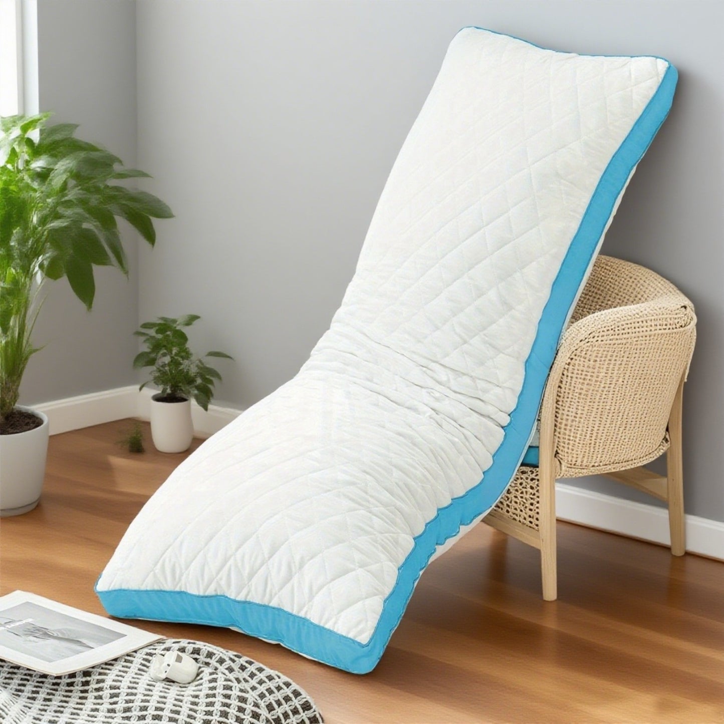 Cooling Memory Foam Body Pillow for Adults | Length Pillow for Side Sleepers, Firm Support with Breathable Polyester Cover, Light Pink, Machine Washable - SWTMERRY