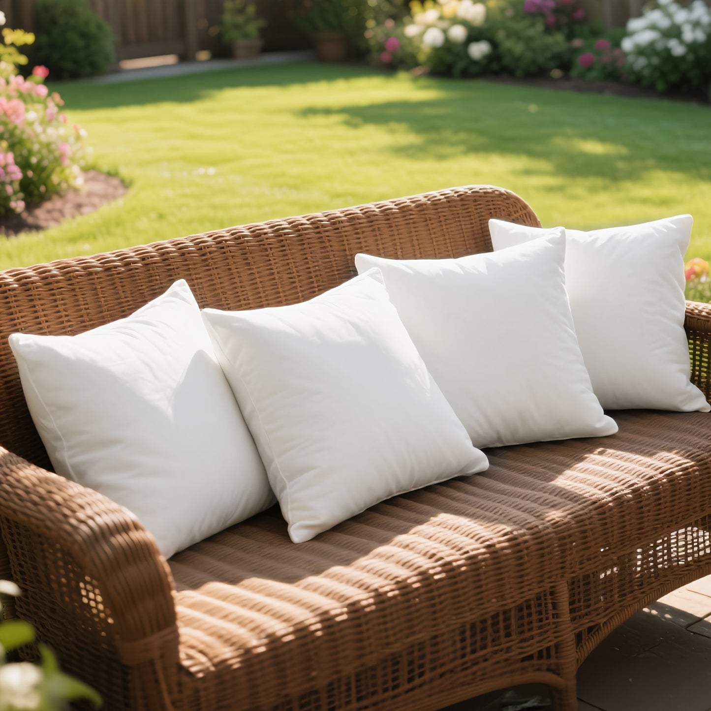 4pcs 18×18/20X20/12X20 in Pillow Inserts, Large Throw Pillows Insert, High Quality Couch Pillows, Square Pillow for Patio, Furniture, Bed, Living Room, Garden, White