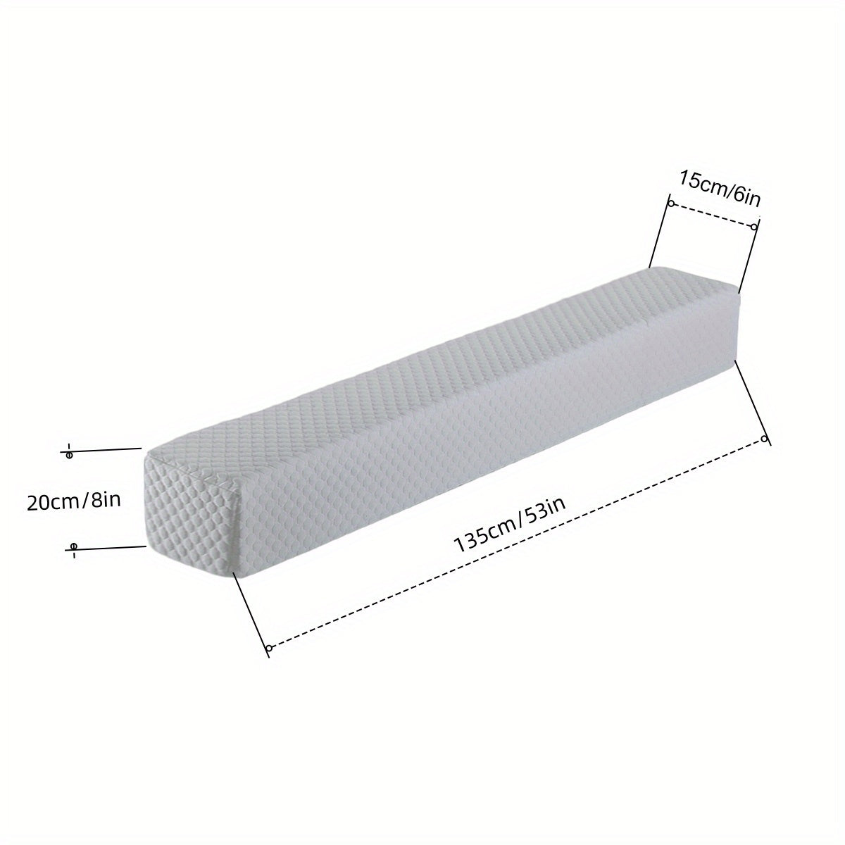 Adjustable Bed Wedge Pillow - High-Density Grey Headboard Cushion, Bed Gap Filler for Single/Double/King/Queen Beds, Machine Washable , Soft Padding for Mattress & Headboard (No Tools Needed, Bed Back Rests, Back Rest Bed Pillow, Bed Pillow For