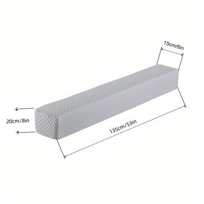 Adjustable Bed Wedge Pillow - High-Density Grey Headboard Cushion, Bed Gap Filler for Single/Double/King/Queen Beds, Machine Washable , Soft Padding for Mattress & Headboard (No Tools Needed, Bed Back Rests, Back Rest Bed Pillow, Bed Pillow For