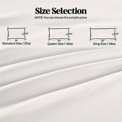 Goose Feathers And Down Pillow For Sleeping Gusseted Bed Hotel Collection Pillows, Set Of 2