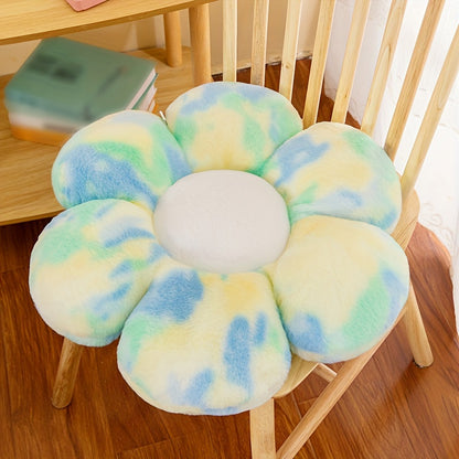 1pc Cozy Flower-Shaped Plush Pillow - Hypoallergenic, Allergy-Friendly Sofa &  Seat Cushion in Pastel Tie-Dye | Ideal for Home Decor, Birthday, Easter &  Gifts |,  Clean Only, Throw Pillows for Couch for Halloween and Christmas