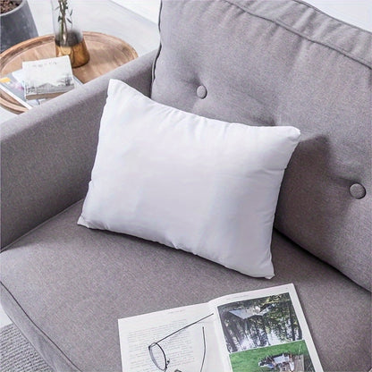 1pc Standard White High-Rebound Pillow Cushion Core Sofa Car Seat Home Indoor Decoration Pillow 11.81X19.69inch