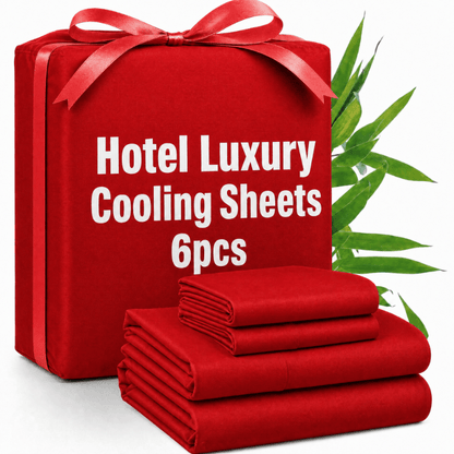 Queen Size Cooling Sheet Set for Kids & Dorm & Home & RVs, 6pcs Bedding Sets WithTop Sheet & Fitted Sheet & Sheets & Pillowcase & Sham Twin/Twinx/ Full/Queen/King Size, Durable & Long-Lasting, Easy Care, 16' Extra Deep Pocket, Father's Day Gift