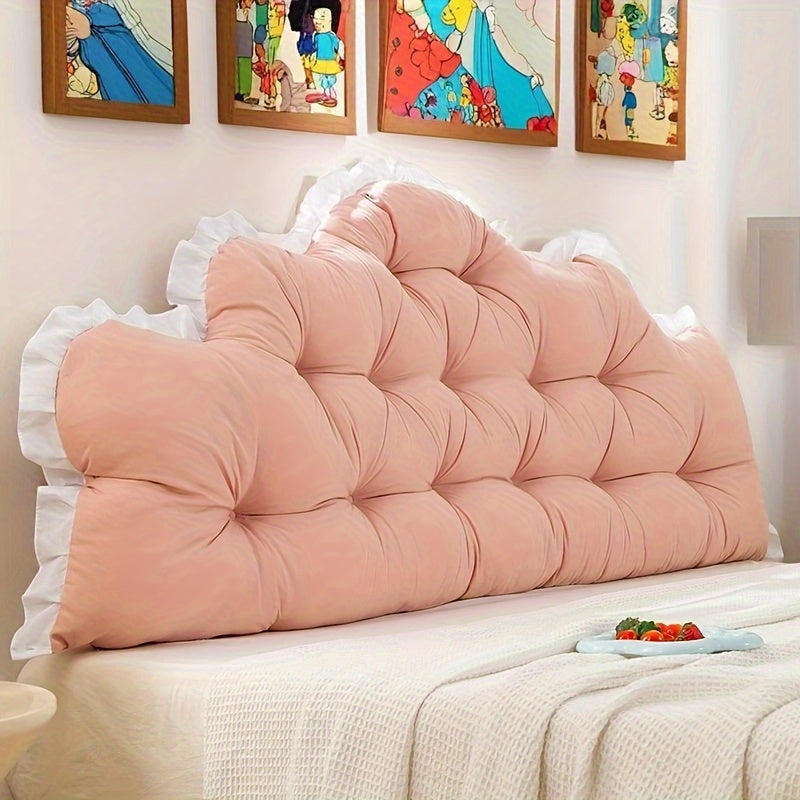 1pc Ins Cushion | Soft Bedside Pillow | Cute Anti-Collision Backrest Pillow | Comfortable Large Backrest | Headboard Soft Cushion with Straps | Home Decor for Bedroom | Suitable for Sofa, Bed, Tatami, And Various Bed Sizes (Queen, King, Twin