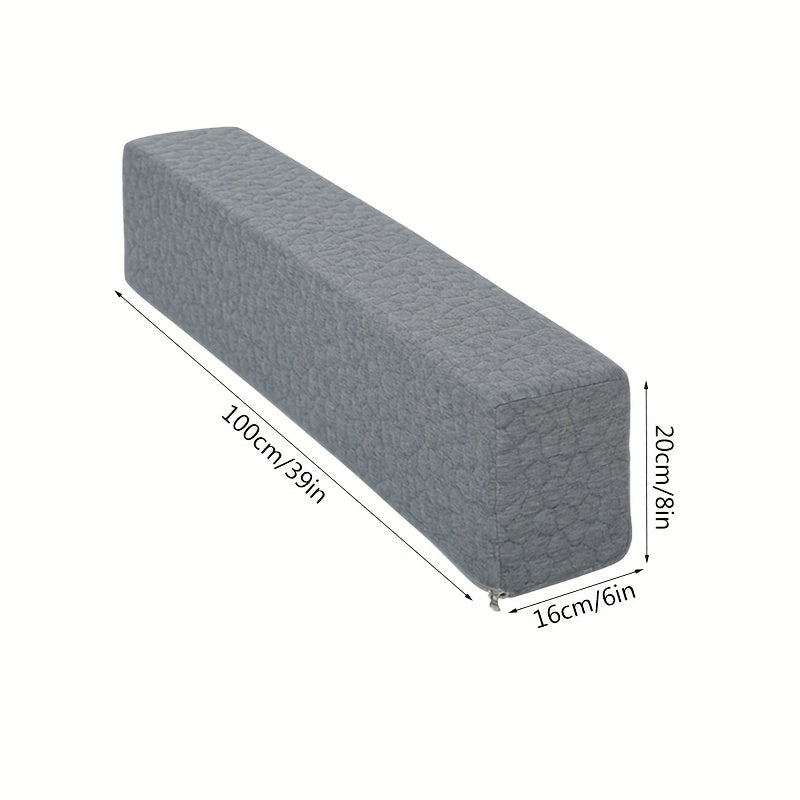 Adjustable Bed Wedge Pillow - High-Density Grey Headboard Cushion, Bed Gap Filler for Single/Double/King/Queen Beds, Machine Washable , Soft Padding for Mattress & Headboard (No Tools Needed, Bed Back Rests, Back Rest Bed Pillow, Bed Pillow For