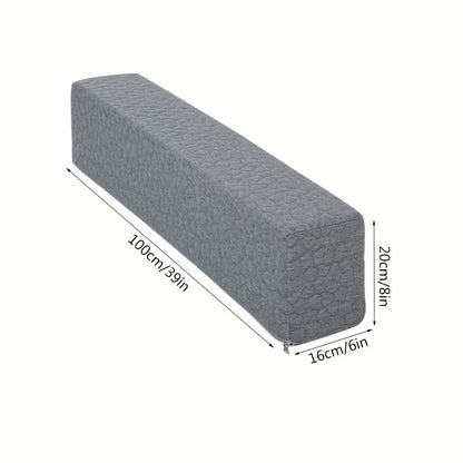 Adjustable Bed Wedge Pillow - High-Density Grey Headboard Cushion, Bed Gap Filler for Single/Double/King/Queen Beds, Machine Washable , Soft Padding for Mattress & Headboard (No Tools Needed, Bed Back Rests, Back Rest Bed Pillow, Bed Pillow For