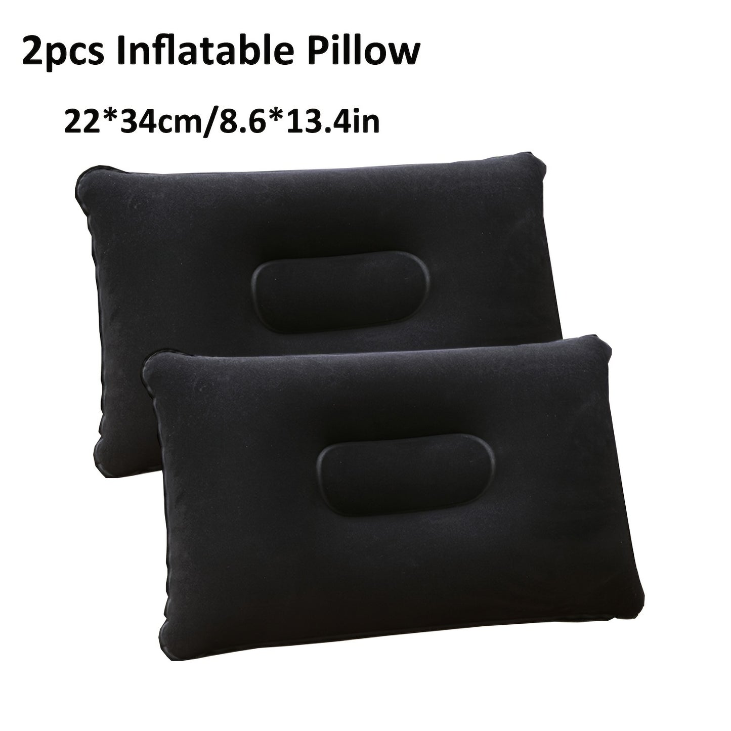 2 Inflatable Camping Pillows - Travel Square Neck Pillow, Lightweight Multifunctional, Portable Comfortable, Suitable for Office, Camping, Hiking, Car, Nap And Vacation