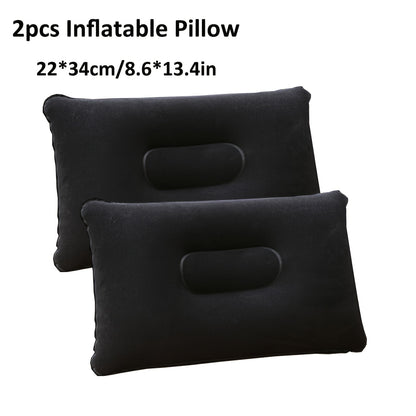 2 Inflatable Camping Pillows - Travel Square Neck Pillow, Lightweight Multifunctional, Portable Comfortable, Suitable for Office, Camping, Hiking, Car, Nap And Vacation