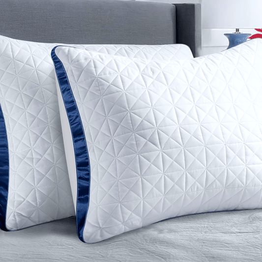 Pillows Set Of 2 - Hotel Luxury Bed Pillows for Sleeping 2 Pack, Supportive Breathable Down Alternative Gusseted Pillow for Side Stomach Or Back Sleepers