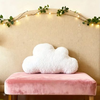 Large White Cloud-Shaped Plush Pillow Cushion - Oversized Grey & White Cloud Bed Sofa Couch Decor, Machine-Washable All-Season Stuffed Cushion with Soft Fill (20.87x14.57inch) for ' Room,,