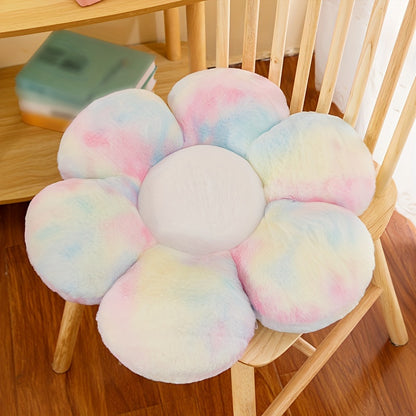 1pc Cozy Flower-Shaped Plush Pillow - Hypoallergenic, Allergy-Friendly Sofa &  Seat Cushion in Pastel Tie-Dye | Ideal for Home Decor, Birthday, Easter &  Gifts |,  Clean Only, Throw Pillows for Couch for Halloween and Christmas