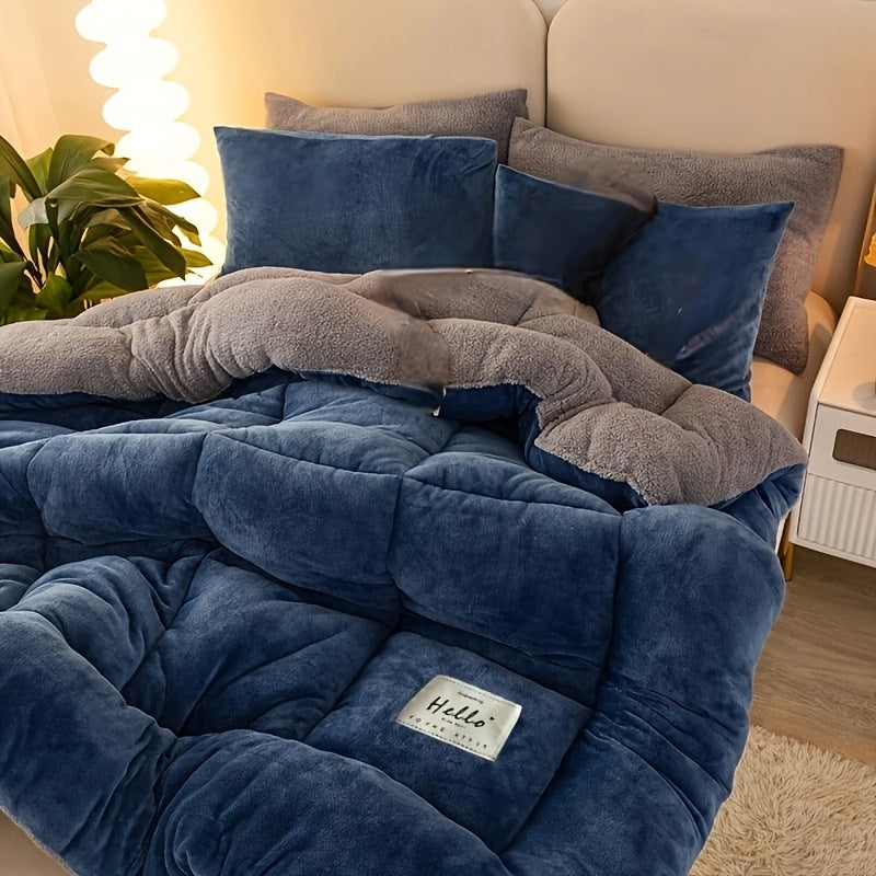 Milk Fleece And Lamb Fleece Warm Thick Quilt for Spring, Autumn, And Winter - Perfect for Cold Nights, Suitable for Bedrooms, Guest Rooms, Dorms, And Hotels, Machine Washable