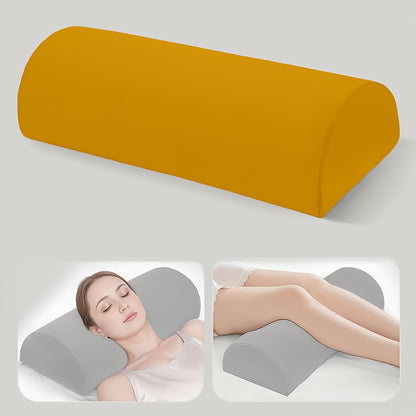 1pc Half Moon Pillow, Leg, Knee, Back of Neck, and Lumbar Support Pillow, Suitable for Back or Side Sleepers, Semi-Rolled Round Pillow, Comfort for Ankles and Feet, Head, Neck, Spine, and Hips
