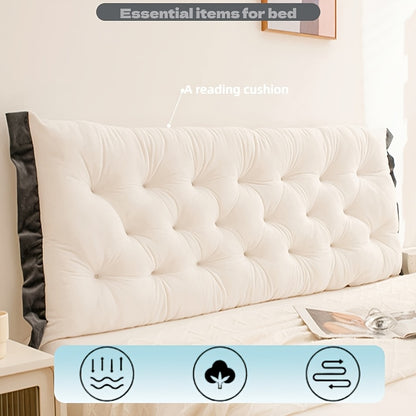 (All Seasons) Fresh Brushed No-Wash Double Backrest, Easy Reading Pillow - Ergonomic Neck And Back Support, Comfortable Reading Nook Essential, Relieves Neck And Back Fatigue, Lightweight Backrest, Suitable for Bed/Chair/Bay Window