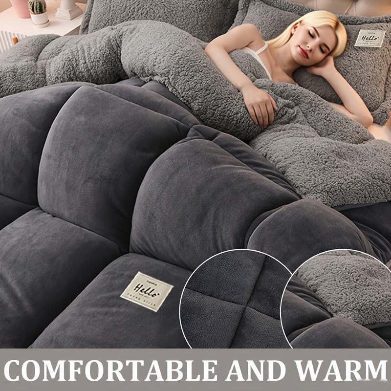 [Milk Velvet Single-Layer] AB Version Thickened Milk Velvet Quilt - Warm, Comfortable, Skin-Friendly Single-Layer