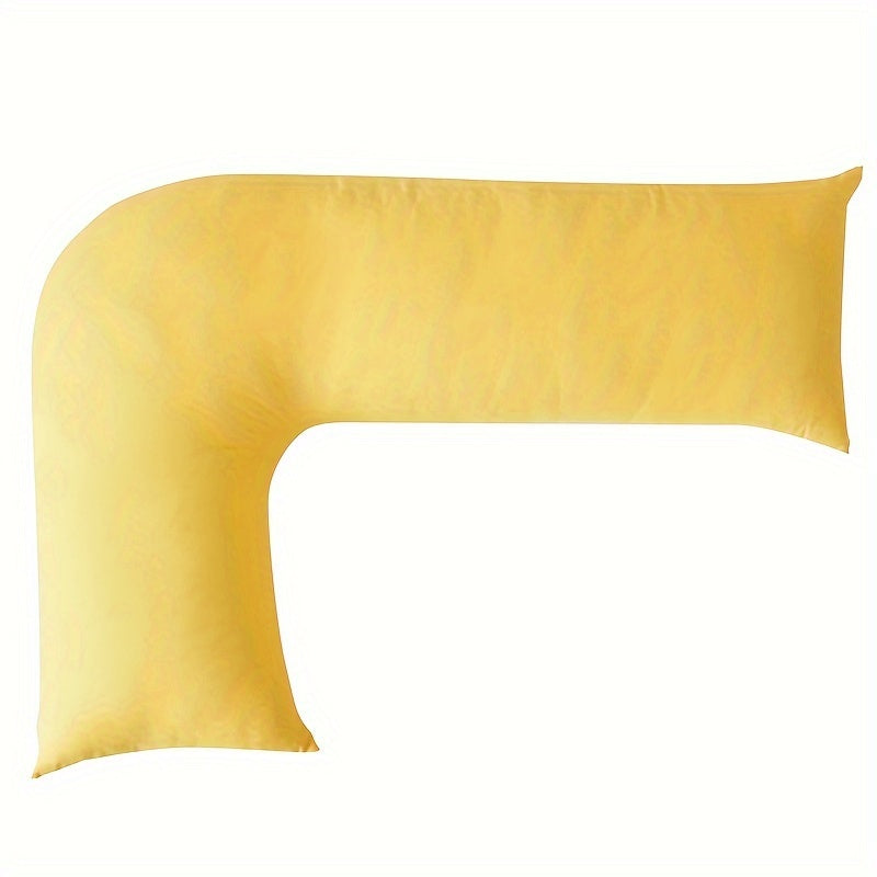 1pc Soft L-Shaped Body Pillow - Comfortable Sleeping & Support Cushion, Green with Washable Polyester Cover, Versatile for Home, Car, and Travel Use, Whole Body Support, Lightweight & Ergonomic Design, Pillows for Couc