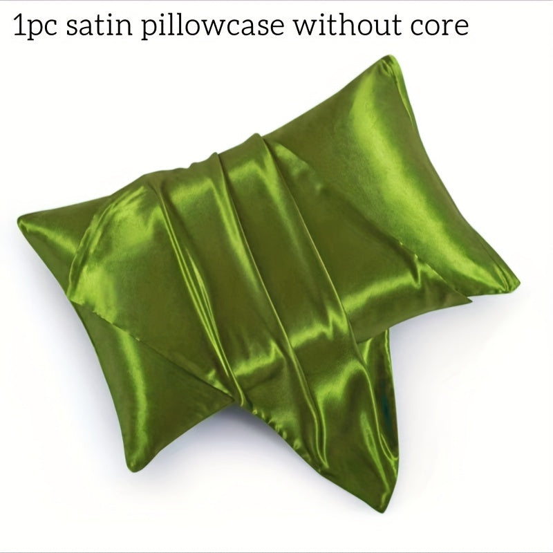 1pc Home Comfort Satin Pillowcase - Envelope Closure - Soft and Skin-Friendly