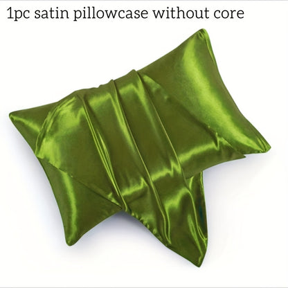 1pc Home Comfort Satin Pillowcase - Envelope Closure - Soft and Skin-Friendly