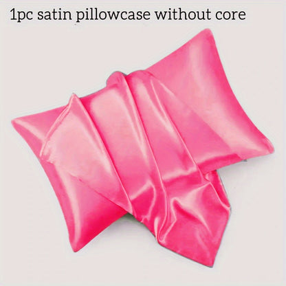 1pc Home Comfort Satin Pillowcase - Envelope Closure - Soft and Skin-Friendly