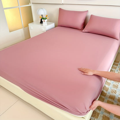 1pc Soft Fitted Sheet, Bed Sheet, Comfortable Multifunctional Mattress Cover, Suitable for Bedroom, Guest Room, Apartment, School, All-Season Bedding [Pillowcase Not Included]