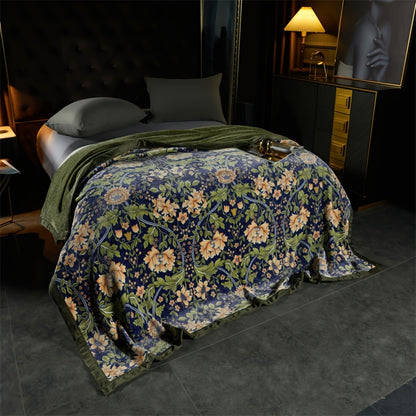 [Bohemian Geometric Blanket] 1pc Bohemian Geometric Printed Blanket, Can Be Made Summer Quilt, Double Body Enjoyment, Delicate And Soft, Skin Friendly, No Hair Does Not Fade, Four Seasons Available, Sofa, Bed, Car Can Be Used, Multi-Purpose Blanket