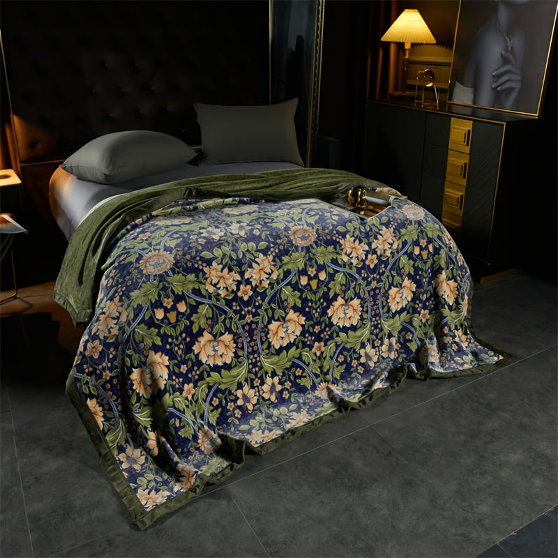 [Bohemian Geometric Blanket] 1pc Bohemian Geometric Printed Blanket, Can Be Made Summer Quilt, Double Body Enjoyment, Delicate And Soft, Skin Friendly, No Hair Does Not Fade, Four Seasons Available, Sofa, Bed, Car Can Be Used, Multi-Purpose Blanket