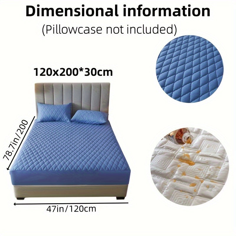 2/3pcs Two-Piece/Three-Piece Multi-Color Waterproof Fitted Sheet Set Waterproof Mattress Protector Fitted Sheet and Pillowcase Set Anti-slip Full Cover Protection Cover