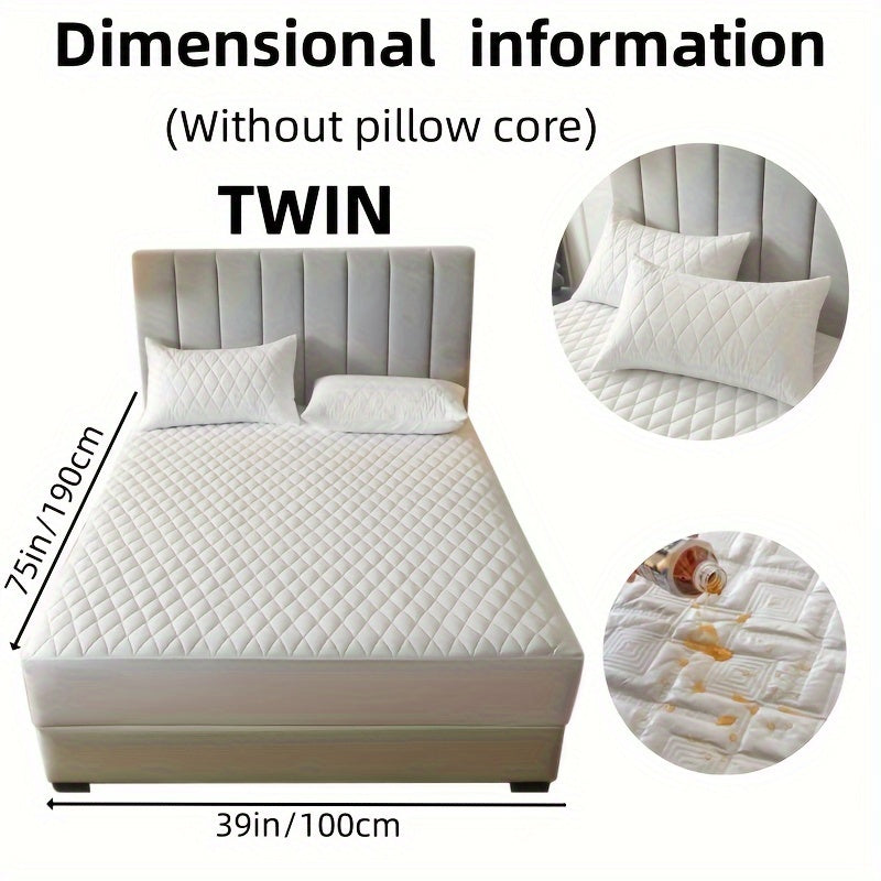 2/3pcs Two-Piece/Three-Piece Multi-Color Waterproof Fitted Sheet Set Waterproof Mattress Protector Fitted Sheet and Pillowcase Set Anti-slip Full Cover Protection Cover