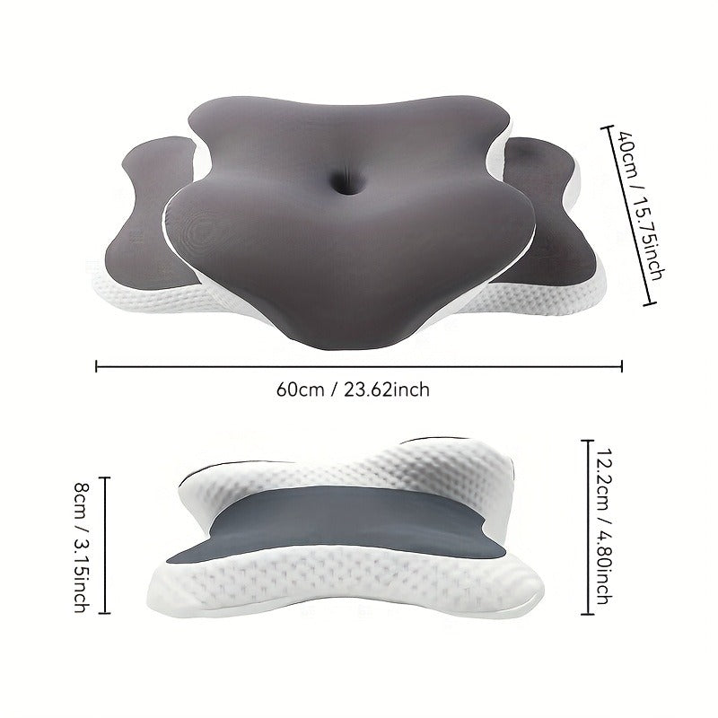 Adjustable Orthopedic Pillow, Ergonomic Design with Cover, Zipper Pillowcase, Soft Support for Back And Stomach Sleepers