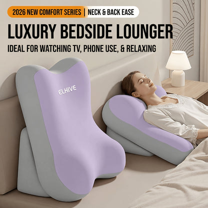 Reading Bed Rest Pillow, 2pcs Adjustable Memory Foam Wedge Pillow, Extra Large Backrest for Sitting Up in Bed, Cozy Triangle Cushion for Watching TV, Gaming, Laptop, Relaxing, Leg Elevation, Detachable Headrest, Washable Cover for Adults