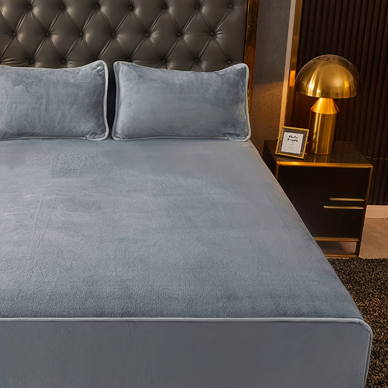 1pc Fitted Sheet, Solid Color Milk Fleece Bedding Sheet For Bedroom Guest Room Hotel, Only Fitted Sheet, Without Pillowcase