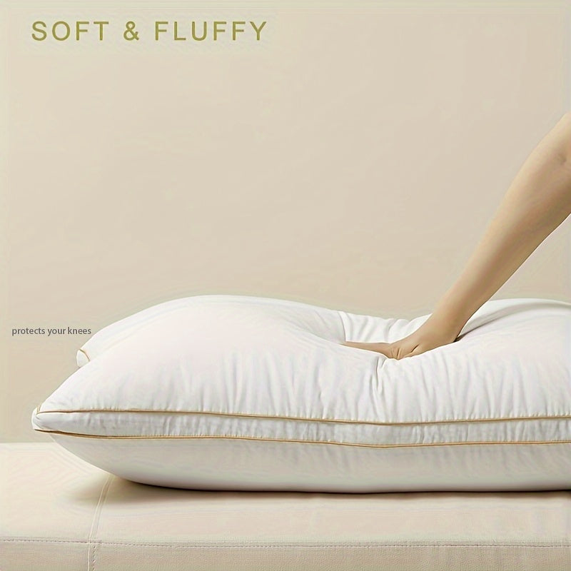 1pc Luxurious Goose Down Pillow Neck Pillows for Sleeping Bed Pillows Shell Down Proof King Queen Size