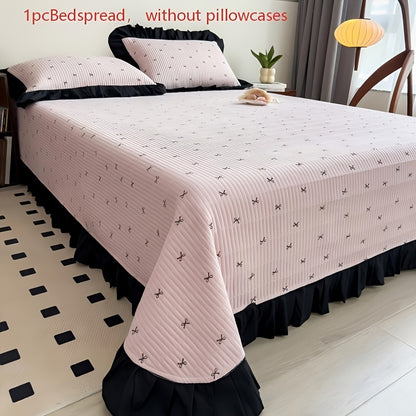 [Soft Bedspread] Ultra-Soft 1pc Quilted Bed Cover | Breathable Non-Stuffy Thickened All-Season Washable (Pillowcase Not Included)