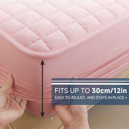 1pc Modern Soft Breathable Waterproof Bed Fitted Sheet - Lightweight, Fitted Mattress Protector For All Beds, Bedding Essentials, Minimalist Design (Excluding Pillowcases)