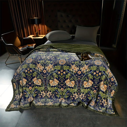 [Bohemian Geometric Blanket] 1pc Bohemian Geometric Printed Blanket, Can Be Made Summer Quilt, Double Body Enjoyment, Delicate And Soft, Skin Friendly, No Hair Does Not Fade, Four Seasons Available, Sofa, Bed, Car Can Be Used, Multi-Purpose Blanket