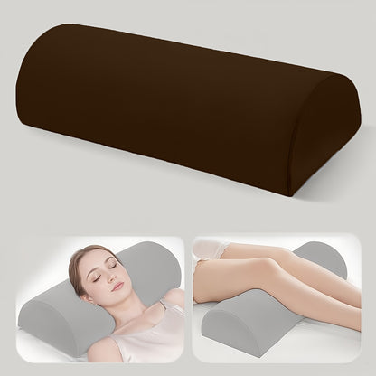 1pc Half Moon Pillow, Leg, Knee, Back of Neck, and Lumbar Support Pillow, Suitable for Back or Side Sleepers, Semi-Rolled Round Pillow, Comfort for Ankles and Feet, Head, Neck, Spine, and Hips