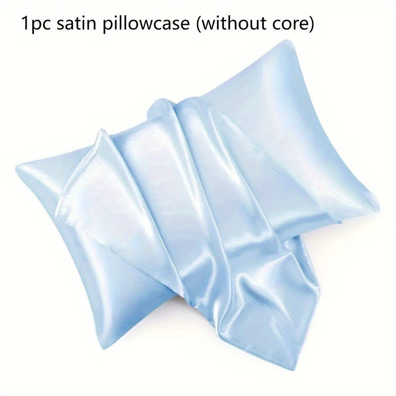 1pc Home Comfort Satin Pillowcase - Envelope Closure - Soft and Skin-Friendly