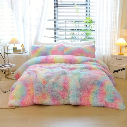 Luxurious Ultra-Soft Crystal Velvet Comforter - Thick, Plush Fiber Fill for All Seasons, Machine Washable