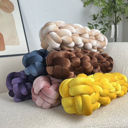 1pc Modern Handmade Home Throw Pillow, Creative Spandex Twisted Cornrow Cushion, Suitable for Bedroom, Sofa, Living Room, Bed, Office