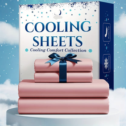 4pcs Cooling Bamboo Bed Sheet Set, Kids 4000 TC Extra Deep Pocket 20 Inch Bed Sheet, Luxury Soft Hotel & Cooling Sheet Set For Hot Sleepers, Wrinkle & Shrink Resistant, Fitted Sheet+Flat Sheet+Pillowcases, Twin/ Full/ Queen/ King, Best Summer Choice