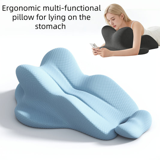Multi-Use Breathable Stomach Sleep Pillow- Office/School/Car Nap Support, Neck And Shoulder Comfort, Lightweight Portable Design, Durable Washable Cover- Perfect Gift for Travelers And Yoga Enthusiasts