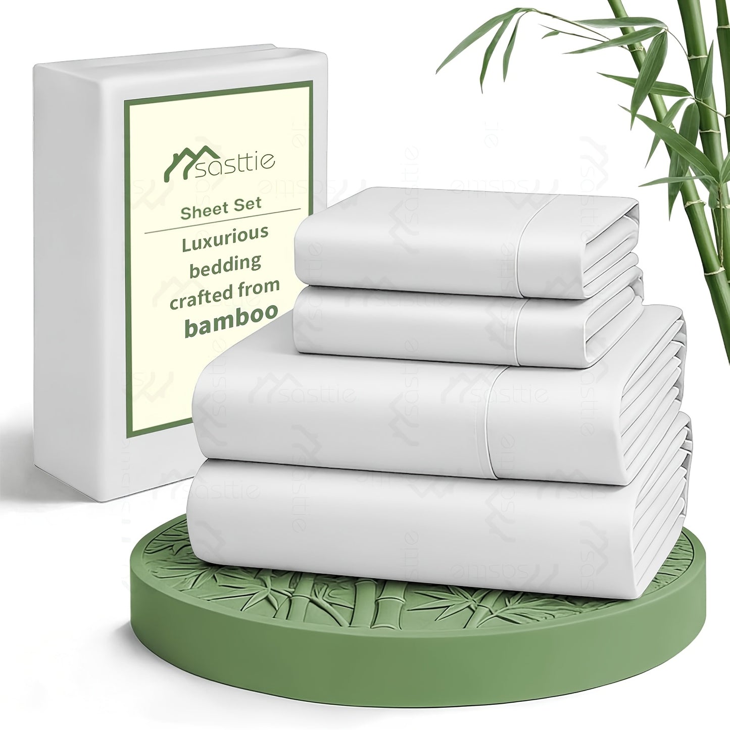 6pcs Cooling Bed Sheets Sets Queen Size - Ultra Soft & Luxuriously Cooling For Hot Sleepers, 17" Deep Pocket, Double Stitching, Christmas Decorations Perfect For Christmas Gift - Queen Bed Sheets
