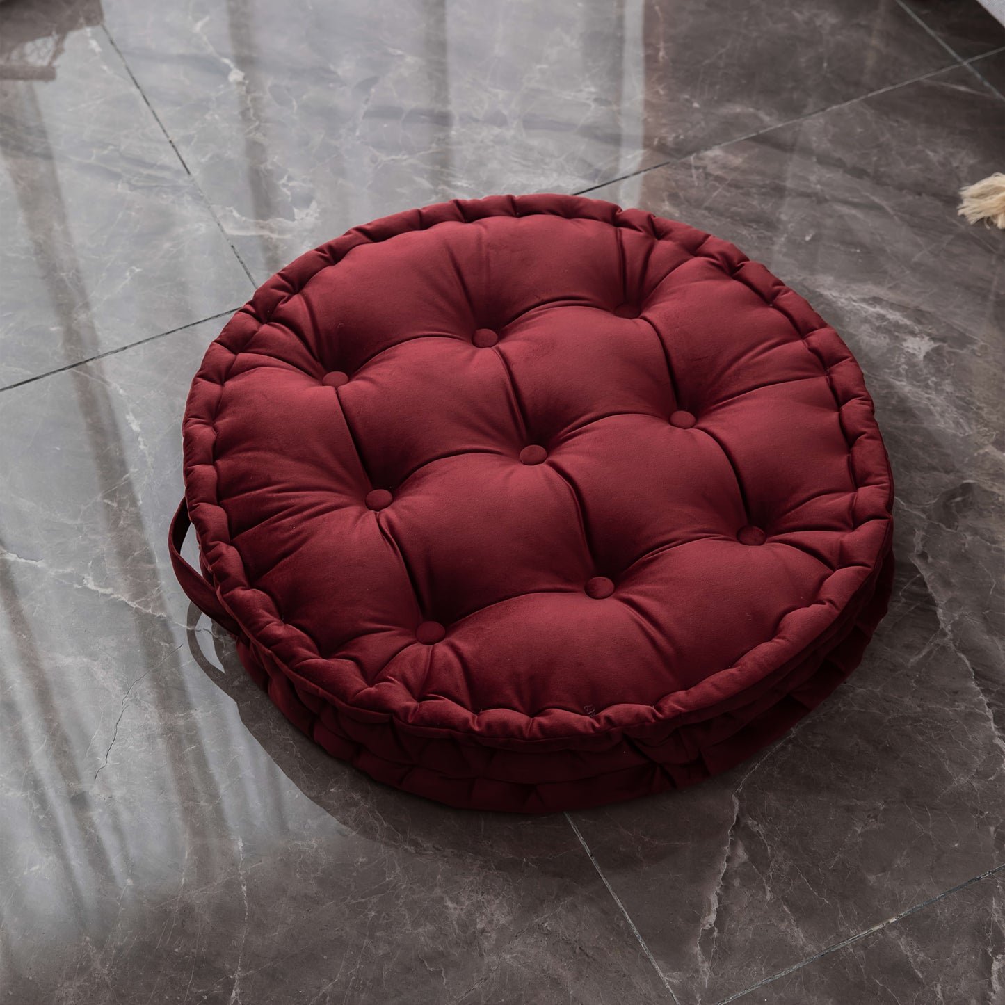 Scandinavian style thickened velvet cushion, solid color home sofa throw pillow, handmade tatami futon for bay window, perfect for use at home, office, hotel, or travel car