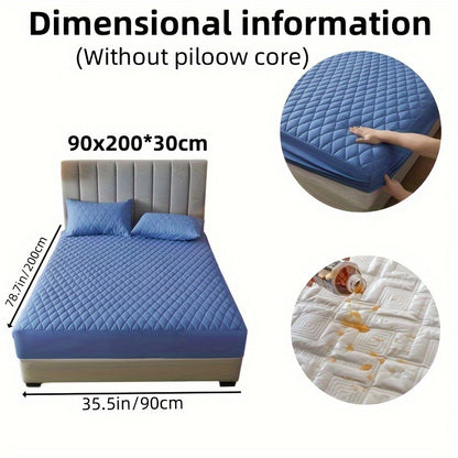 2/3pcs Two-Piece/Three-Piece Multi-Color Waterproof Fitted Sheet Set Waterproof Mattress Protector Fitted Sheet and Pillowcase Set Anti-slip Full Cover Protection Cover