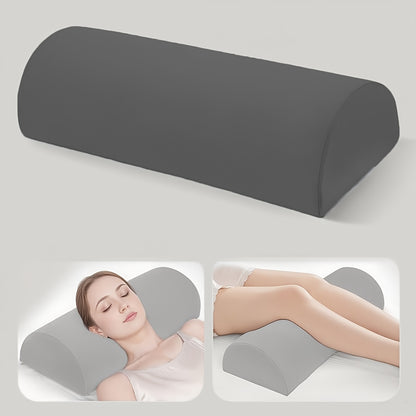1pc Half Moon Pillow, Leg, Knee, Back of Neck, and Lumbar Support Pillow, Suitable for Back or Side Sleepers, Semi-Rolled Round Pillow, Comfort for Ankles and Feet, Head, Neck, Spine, and Hips