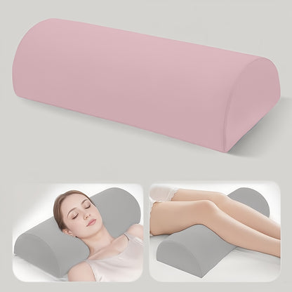 1pc Half Moon Pillow, Leg, Knee, Back of Neck, and Lumbar Support Pillow, Suitable for Back or Side Sleepers, Semi-Rolled Round Pillow, Comfort for Ankles and Feet, Head, Neck, Spine, and Hips