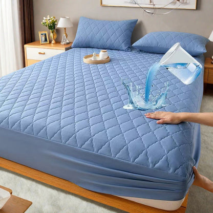 1pc Guaranteed High Quality Fitted Sheet Mattress Protector: Deep Pocket, Heavy Duty, Silent Comfort (Machine Washable)